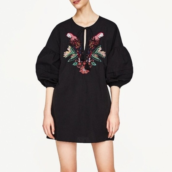 Zara Beaded Embroidered One Piece Small - Picture 3 of 17
